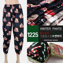 디즈니 키즈 크리스마스 밑단 밴딩 수면바지