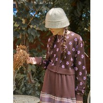 SALAD BOWLS FLOWER CROP CARDIGAN BROWN