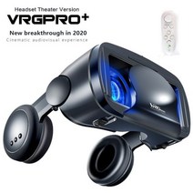 VR VRGPRO plus + 미니 안경 3D 가상 현실 헤드셋 Google cardboard 용 헤드폰 이어폰 포함, 03 VR WHITE CONTROLLER