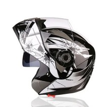 KEMIMOTO 듀얼 렌즈 오토바이 헬멧 플립업 모듈러 모토 모토크로스 풀페이스, L, F2203WH