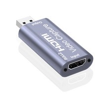 영상 편집기 외장형 Rullz USB 2.0 3.0 HDMI 비디오 캡처 카드 게임 웹캐스트 코스 연구 녹화 보드 PC 라이브 스트리밍 4K 1080P 60FPS, USB 2.0 Navy Blue