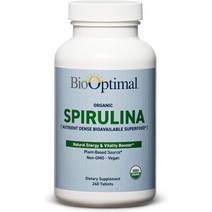 미국직구 바이오 자연유래 스피루리나 정제 100% USDA 자연유래 프리미엄 품질 4 자연유래 인증 비GMO 무첨가 캡슐 필러 240 카운트 2개월 서플라이 포장은 다를 수, 수량, 상세참조