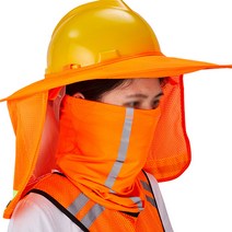 공구라면 (09RM) 안전모 햇빛가리개 쿨스프세트 안전모그늘막 빛반사가리개, [선택2]주황