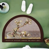 HC 프리미엄 규조토 발매트 욕실 화장실 발매트, 49.규조토_피치플라워(반달형)