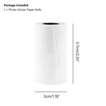 폴라로이드 포토 프린터 프린트 기 인화 57x30mm 다채로운 인쇄 스티커 용지 롤 직접 열 종이 PeriPage paperang에 대 한 자기-접착제, [01] White