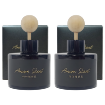 아마레센트 블랙 차량용 디퓨저 120ml 1+1, 블랙머스크