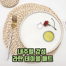 내추럴 감성 라탄 테이블 매트 식탁매트 라탄식타맥트 테이블보 식탁보, 40cm, 5개