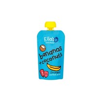 Ellas Kitchen Bananas Coconuts Baby 4 Months 엘라스키친 4개월 이상 아기 바나나 코코넛 퓨레 120g 10개