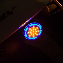 볼트 삽입형 원형 LED 턴시그널 깜빡이 윙카 L4 spirit beast, 블루