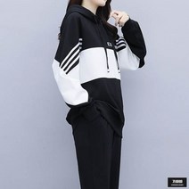 (당일발송) 가바바 여성 빅사이즈 긴팔 트레이닝복세트 포인트가 들어가 유니크한 트레이닝복세트 5XL까지 G59649