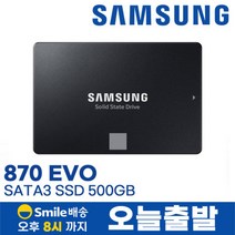삼성 870 EVO SATA3 SSD 500G MZ-77E500B/KR 정품, 삼성 870 EVO SATA3 SSD 500G MZ