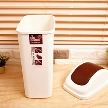POO819031코스트쓰레기통생활용품 대 색상랜덤 직사각 쓰레기통 15L 휴지통 초파리쓰레기통날파리