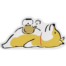 욕실매트 방수 거실 북유럽풍 조약돌 토트 캠핑카 샤워 발매트, 쉬고 있는 시바