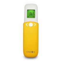 국내생산 길이조절 가능 휴대가 간편한 특허받은 제품 비접촉식 온도계 온도 K-300 (스트랩 증정), 옐로우