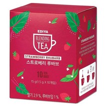 이디야 블렌딩티 스트로베리 루바브 1.5gx10T 음료 간식 오피스 홍차 탕비 차류 커피 티타임 _ 22092786EA, 쿠팡 자비샵 1, 쿠팡 자비샵 본상품선택