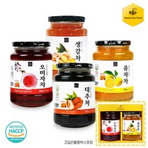 [인기 건강 선물] 꿀을그린사람들 벌꿀넣은 건강청차 2종 선물세트 (대추 / 생강 / 오미자 / 유자청 중 2가지), 10. 유자+유자청