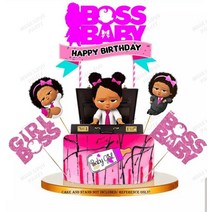 돌잔치 생일 환갑 보스 베이비 테마 파티 식기 생일 베이비 샤워 컵케익 케이크 깃발 토퍼 과일 아이, 04 style 3