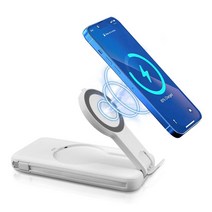 NIFFPD 무선 전원 은행 백업 1000000mAh 휴대용 외부 배터리 고속 충전기, White