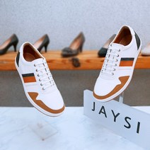 제이시 남자 스니커즈 소가죽 캐주얼 보트화 3cm 운동화