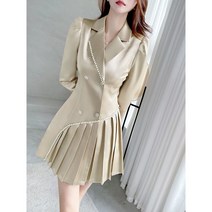 엔티랄라초가을 드레스 우아한 기질 심플하고 세련된