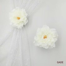 1BA 커튼집게 2개 커텐집게 꽃장식 실크플라워 조화 창문 인테리어소품, 1BA) WT