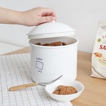 [HOHO] 강력 주방수납 2.8L 커피 보관통 Jar 중형 밀폐보관 쿠키보관 사탕보관 인테리어 대형 캐니스터 견과류 간식통 쿠키통 간식보관 화이트 간식, 단품