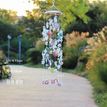 천연조개풍뎅이 수공예품 홈도어걸이 거실장식 남녀친구 생일선물, No.3중간길이일반우아한화이트바람차임73Cm긴