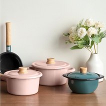 후지호로 모던 법랑 편수 밀크팬 뚝배기 양수 냄비 가스렌지 인덕션 하이라이트, 양수18cm (블루)