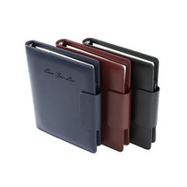 이니셜스 레터링 다이어리 / 이니셜 로고 문구 각인 6공 가죽 플래너 2024 먼슬리, LA노블 와이드_네이비