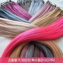 프리티레이디 100%인모 18인치 50가닥 특수컬러 붙임머리 옴브레 브릿지 발레아쥬 시크릿투톤 헤어 가발 피스, #60(특수컬러), 반반팩 50가닥