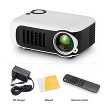 천장빔프로젝터 업소용 미니 빔프로젝터 휴대용 LED 비디오 프로젝터 3D 홈 시네마 시어터 게임 레이저 비머 스마트 TV 박스 HD 포트 A2000 을 통해 4K 1080P, CHINA_White | 미국 플러그, T02-White