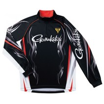 가마가츠 Gamakatsu야외 낚시 옷 봄 여름 바위 낚시 바다 낚시 옷 통기성 태양 보호 긴팔 스웨트 루야 옷, 흑백긴소매