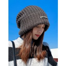 겨울방한모자 일본 in 머리둘레 니트 비니 가을 겨울 보온 더미 모자 얼굴 작은 귀 보호