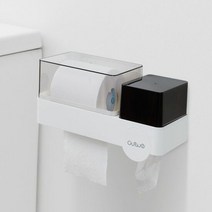 화장실 휴지 걸이 다용도 매직 수납 보관함 부착식 욕실 두루마, 단품