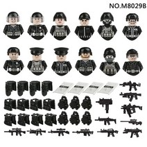 군인피규어 전역피규어 밀리터리피규어 빌딩 블록 군사 SWAT 부대 벽돌 무장 피규어 액세서리 어린이용 1, 05 M8029B