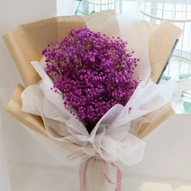 [천삼백케이] [행복한 세상] 프리저브드 플로라안개꽃다발(퍼플), 단품