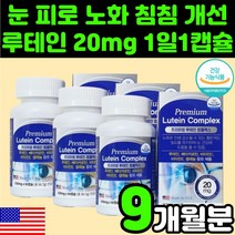 눈 건강 관리 루테인 뉴테인 마리골드꽃 베타카로틴 영양제 추천 추출물 미국 수험생 청소년 키즈 40대 여성 보조제 시력 보호 좋아지는 안구 건조 침침 LUTEIN 류태인 로테인, 3박스(9개월분)