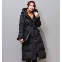 부티크 패딩 여성 프리미엄 여중 롱 2023년 패션 벨트 후드 코트 메이커 도매69212