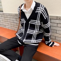내 눈에 콩깍지 65회 66회 장경준 백성현 의상 옷 패션 스타일 남성 체크무늬 니트 가디건 2컬러 W01