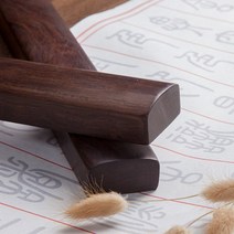 황철나무로 만든 묵직한 원목 문진 캘리그라피 붓글씨, 일자형-중, 각인없음