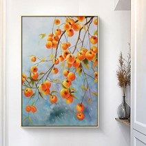 실십자수 감나무 자수도안세트 식물 풍경 명화 명작 프랑스자수 큰사이즈, 4가닥60x82CM 일반실