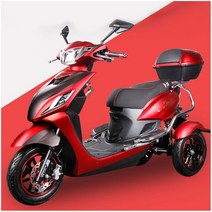 성인자전거 세발 어른 삼륜 3발 전기 자전거 리튬 배터리 650W, 4.72V  Red