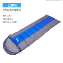 초경량 캠핑 침낭 커플 침낭 더블 야외 구스다운 동계침낭 차박준비 캠핑, 블루 (2.0KG)