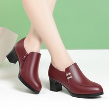 후아나야 여성 가을구두 굵은굽 단화 가보시구두 발편한구두 5.5cm
