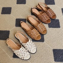 빈티지 로마 짜임 꼬임 스트랩 샌들 편한여름샌들