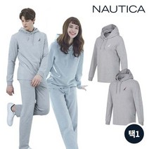 [NAUTICA] 노티카 소프트 면혼방 후드티셔츠 그레이