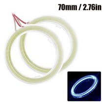 수입차 부품 1 Pair 자동차 천사 눈 Halo 링 LED 라이트 램프 DC 12-24V Motorcyle 헤드 주간 러닝 DRL 안개등 커버, [10] Blue-70mm, 10 Blue-70mm