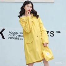 TANC 레인코트 여 폭우방지 방수 트레킹 롱 집업 트렌치코트 얇은 전신 레인코트