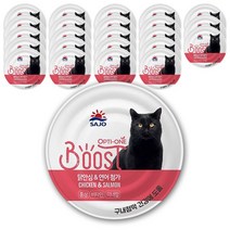 사조 고양이 습식사료 옵티원 부스트 닭안심+연어, 24개, 4박스, 160g