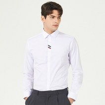 에스티코 화이트 직조라벨 포인트 셔츠 CDSTA11BSW